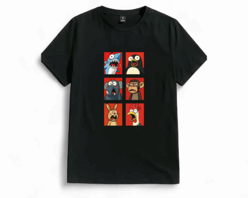 تیشرت حیوانات کارتونی