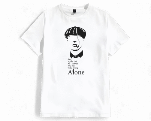 تیشرت با طرح Alone