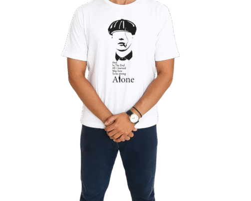 تیشرت با طرح Alone