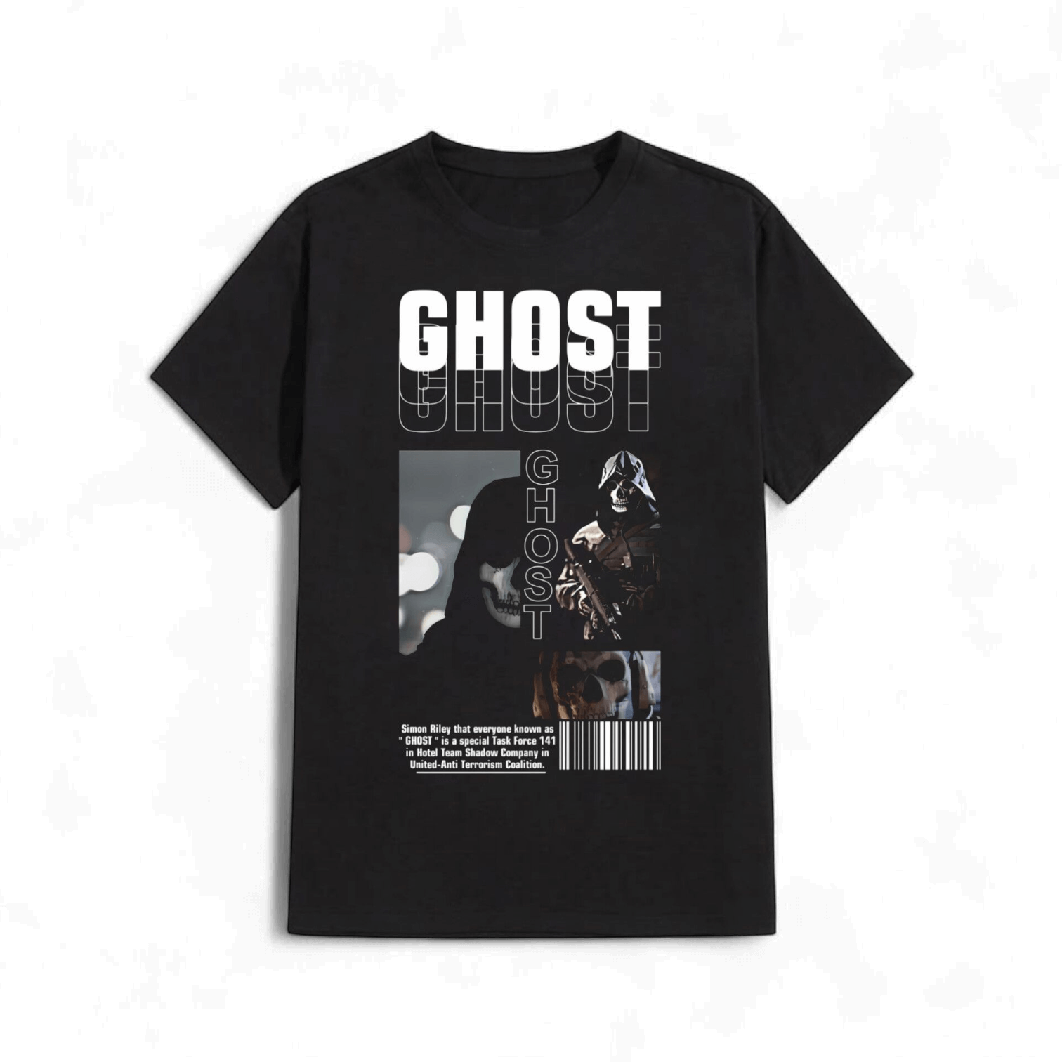 تیشرت گیمینگ طرح گوست