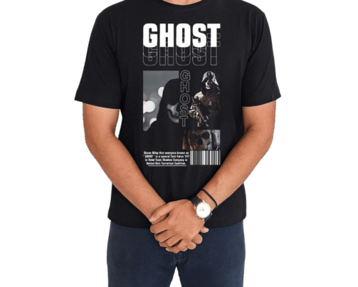 تیشرت گیمینگ طرح گوست تن خور